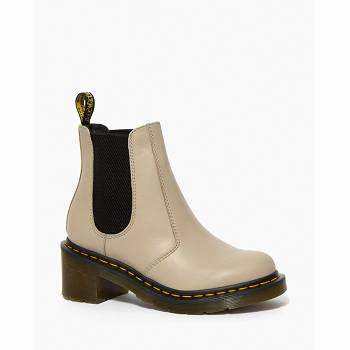 Dr Martens Cadence Kožené - Bezove Chelsea Cizmy Damske, D307SK